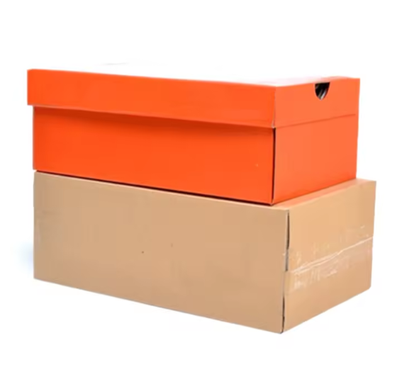 logo print corrugate paper creative sport shoes packaging boxes